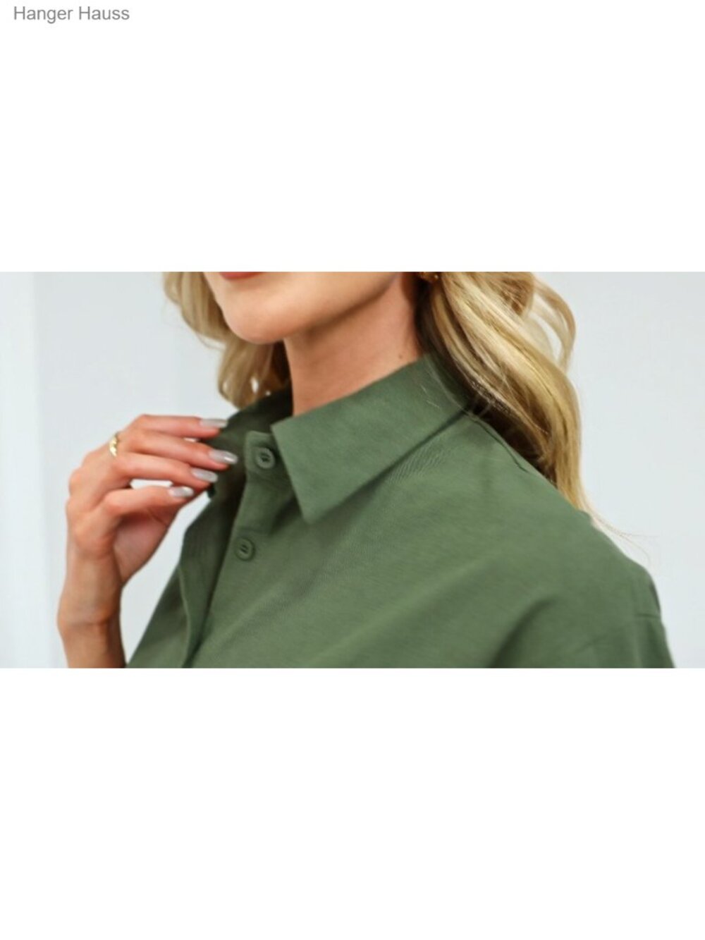Women's 2 Piece Linen Button Up Blouse and Wide Leg Pant Set Work Shirt Suit - Picture 6 of 6